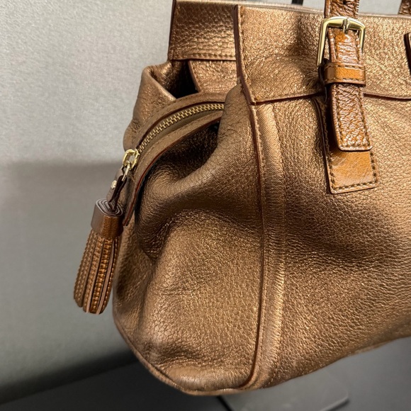Kate Spade New York Metallic Bronze Leather Satchel - Picture 2 of 15